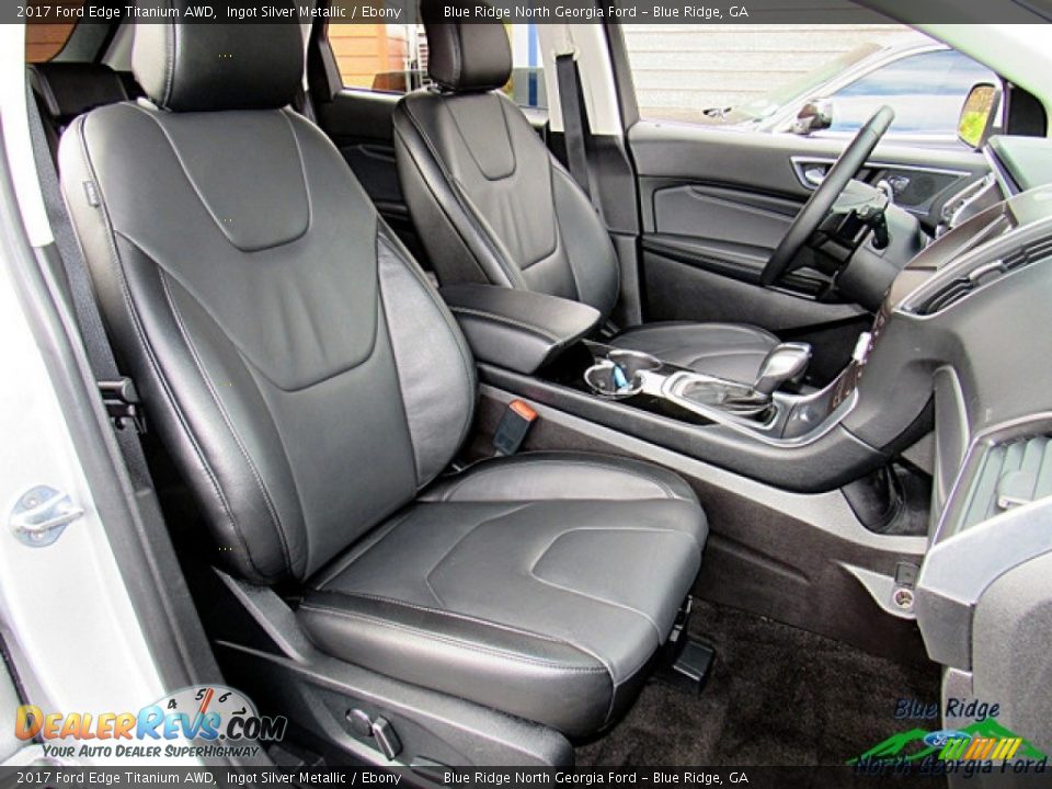2017 Ford Edge Titanium AWD Ingot Silver Metallic / Ebony Photo #11