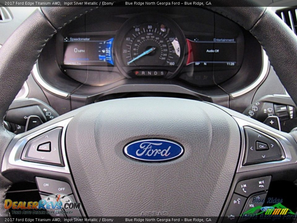 2017 Ford Edge Titanium AWD Ingot Silver Metallic / Ebony Photo #15