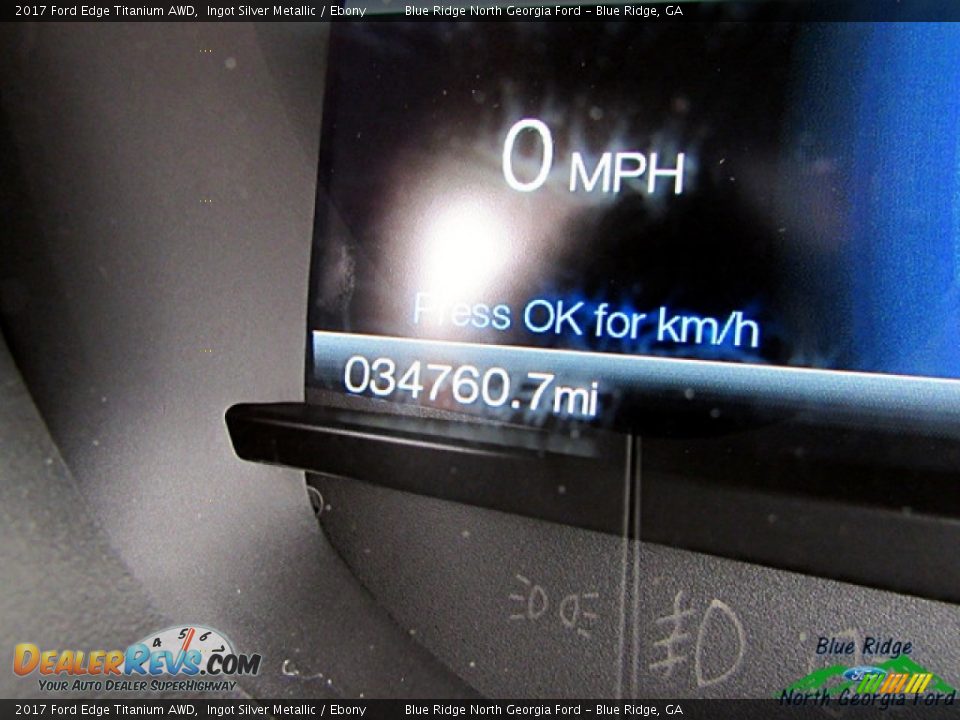 2017 Ford Edge Titanium AWD Ingot Silver Metallic / Ebony Photo #17