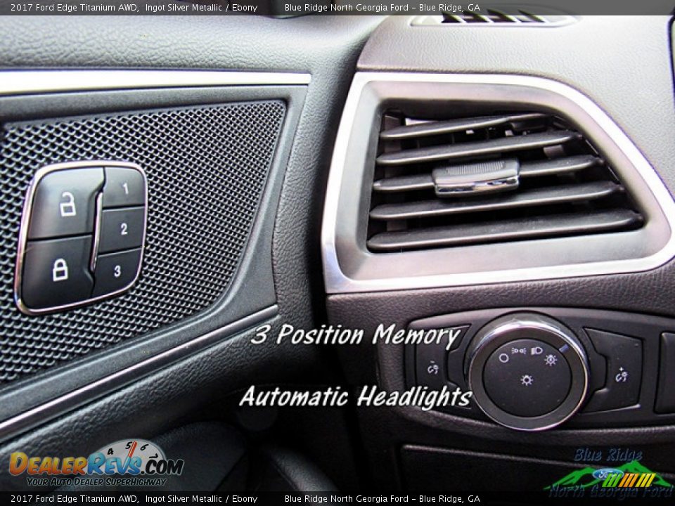 2017 Ford Edge Titanium AWD Ingot Silver Metallic / Ebony Photo #21