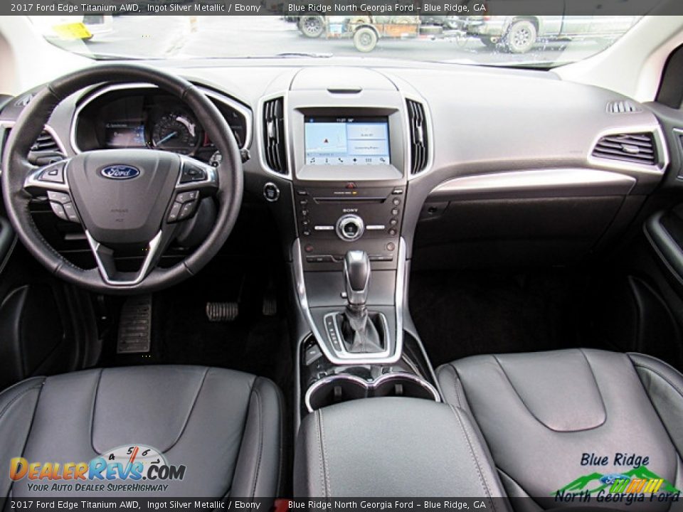 2017 Ford Edge Titanium AWD Ingot Silver Metallic / Ebony Photo #25