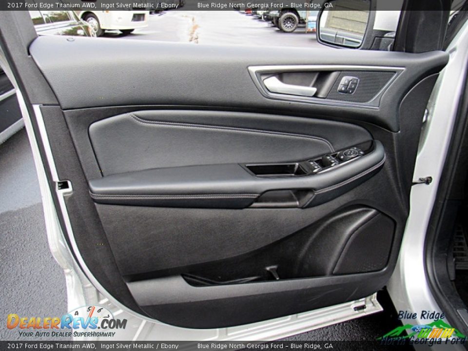2017 Ford Edge Titanium AWD Ingot Silver Metallic / Ebony Photo #28