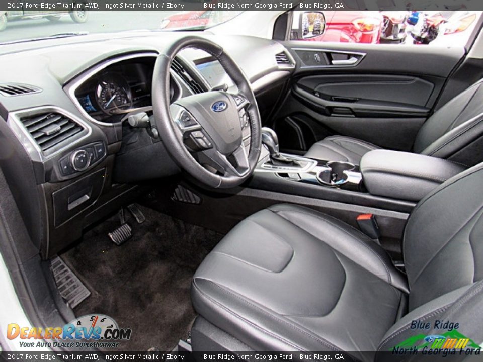 2017 Ford Edge Titanium AWD Ingot Silver Metallic / Ebony Photo #29