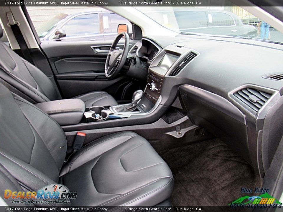 2017 Ford Edge Titanium AWD Ingot Silver Metallic / Ebony Photo #30