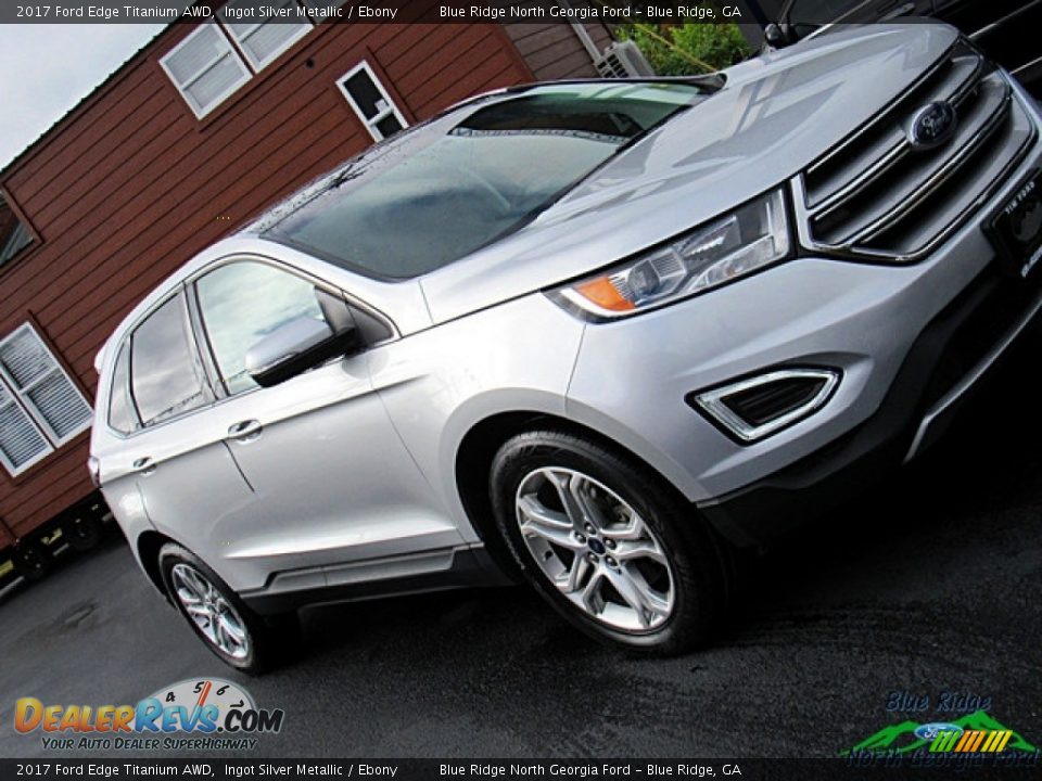 2017 Ford Edge Titanium AWD Ingot Silver Metallic / Ebony Photo #33