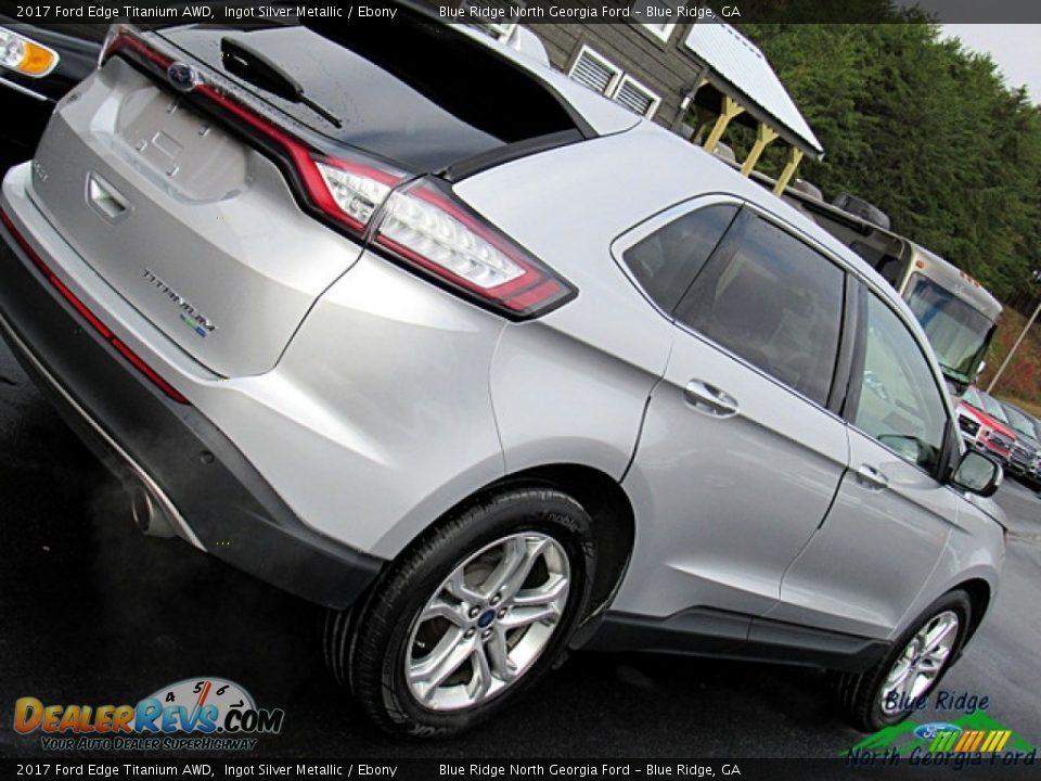 2017 Ford Edge Titanium AWD Ingot Silver Metallic / Ebony Photo #34