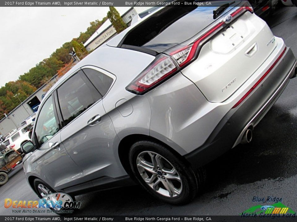 2017 Ford Edge Titanium AWD Ingot Silver Metallic / Ebony Photo #35