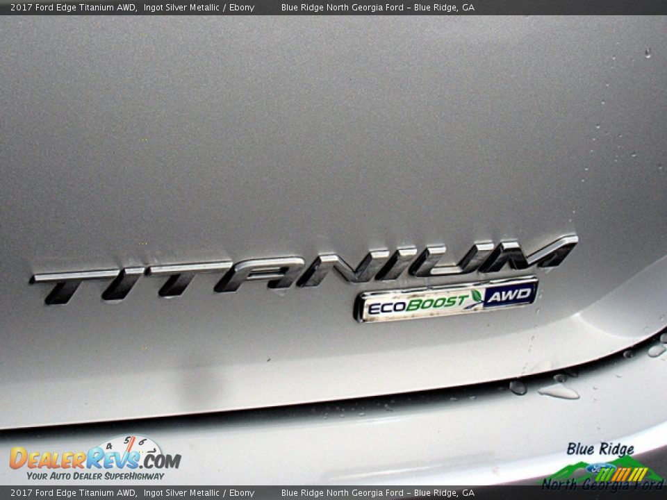 2017 Ford Edge Titanium AWD Ingot Silver Metallic / Ebony Photo #36