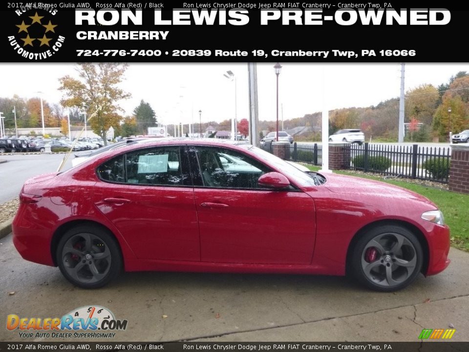 2017 Alfa Romeo Giulia AWD Rosso Alfa (Red) / Black Photo #1