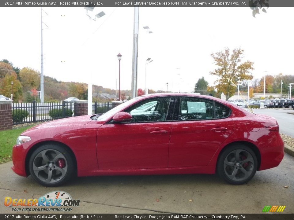 2017 Alfa Romeo Giulia AWD Rosso Alfa (Red) / Black Photo #2