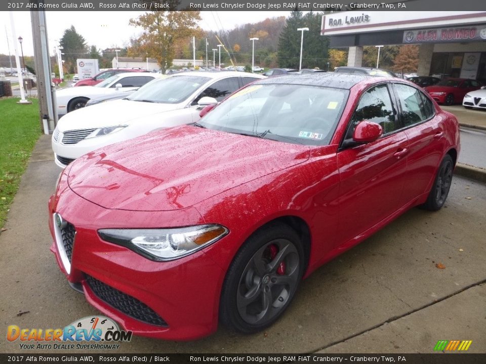 2017 Alfa Romeo Giulia AWD Rosso Alfa (Red) / Black Photo #3