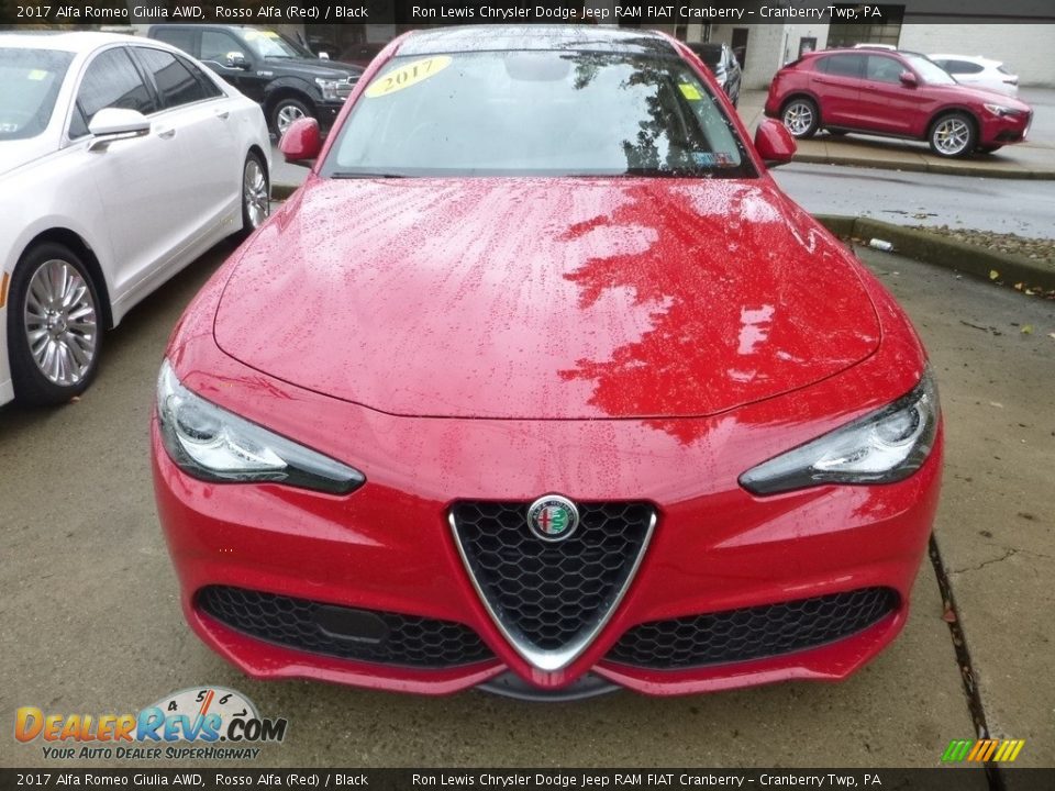 2017 Alfa Romeo Giulia AWD Rosso Alfa (Red) / Black Photo #4