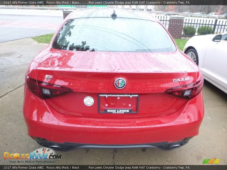 2017 Alfa Romeo Giulia AWD Rosso Alfa (Red) / Black Photo #12