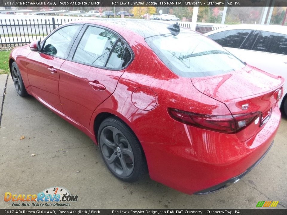 2017 Alfa Romeo Giulia AWD Rosso Alfa (Red) / Black Photo #13