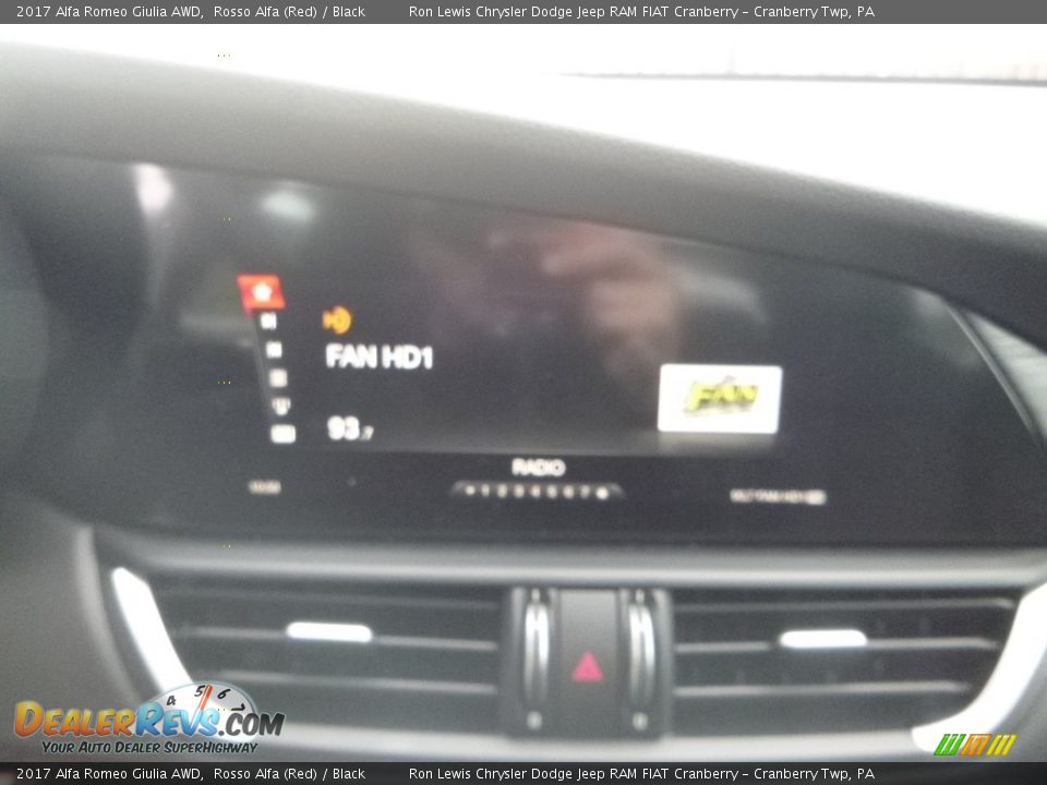 2017 Alfa Romeo Giulia AWD Rosso Alfa (Red) / Black Photo #17