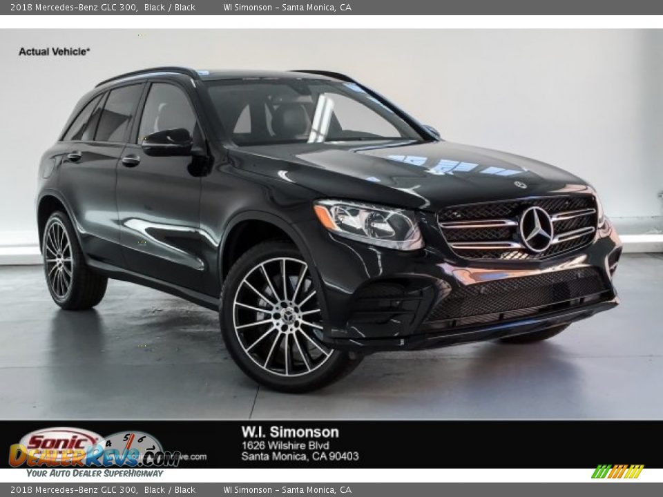 2018 Mercedes-Benz GLC 300 Black / Black Photo #1