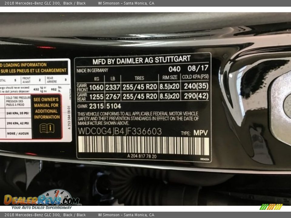 2018 Mercedes-Benz GLC 300 Black / Black Photo #25