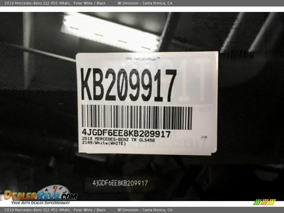 2019 Mercedes-Benz GLS 450 4Matic Polar White / Black Photo #11