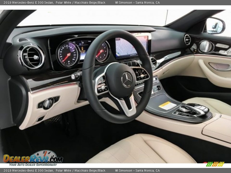 2019 Mercedes-Benz E 300 Sedan Polar White / Macchiato Beige/Black Photo #4