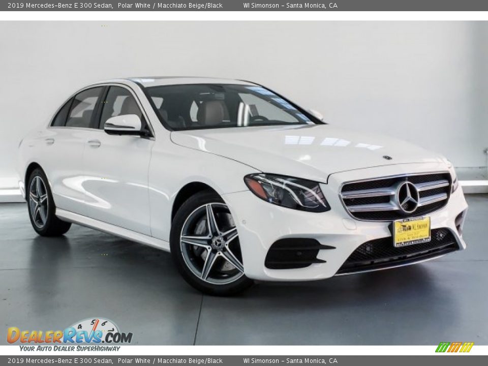 2019 Mercedes-Benz E 300 Sedan Polar White / Macchiato Beige/Black Photo #12