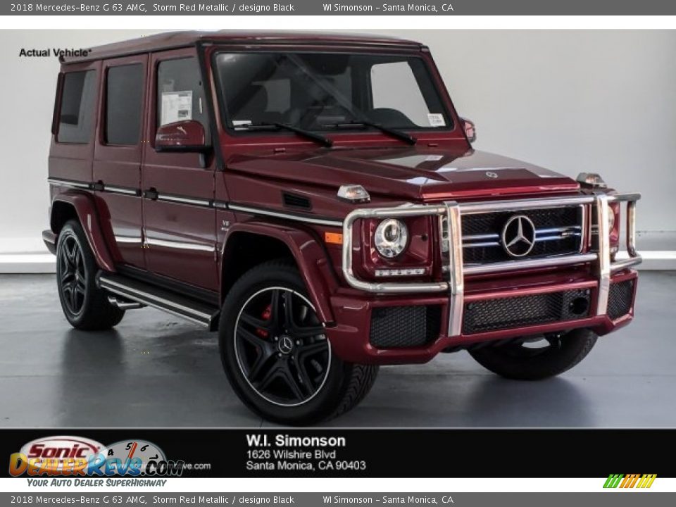 2018 Mercedes-Benz G 63 AMG Storm Red Metallic / designo Black Photo #1