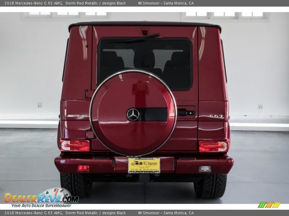 2018 Mercedes-Benz G 63 AMG Storm Red Metallic / designo Black Photo #3