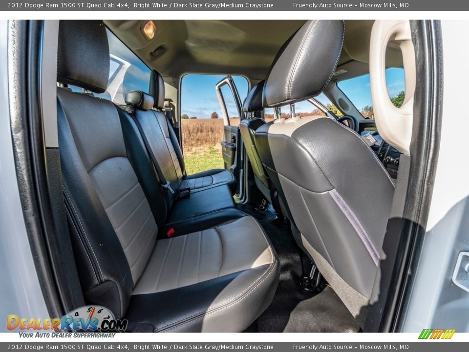 2012 Dodge Ram 1500 ST Quad Cab 4x4 Bright White / Dark Slate Gray/Medium Graystone Photo #35
