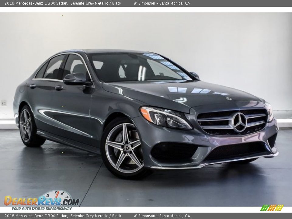 2018 Mercedes-Benz C 300 Sedan Selenite Grey Metallic / Black Photo #12