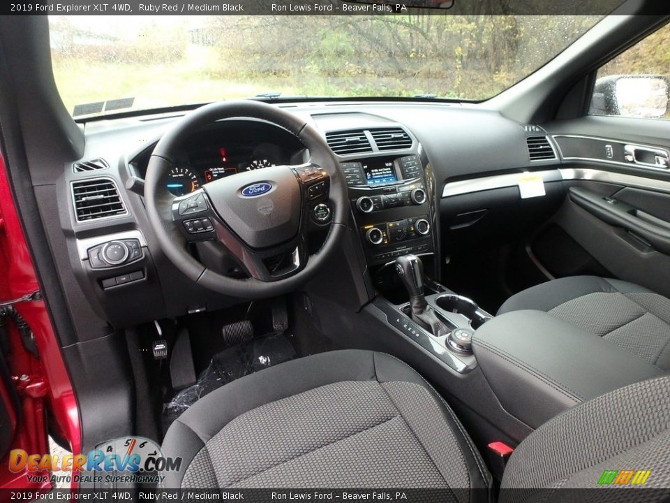 Medium Black Interior - 2019 Ford Explorer XLT 4WD Photo #14