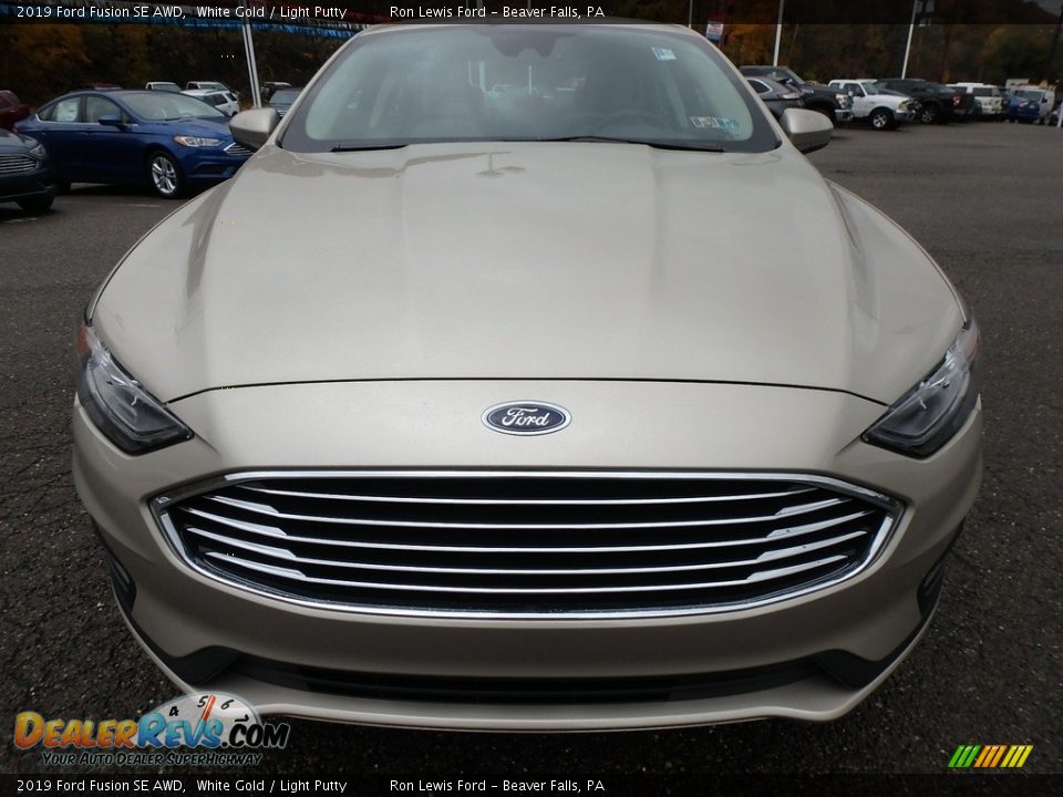 2019 Ford Fusion SE AWD White Gold / Light Putty Photo #7