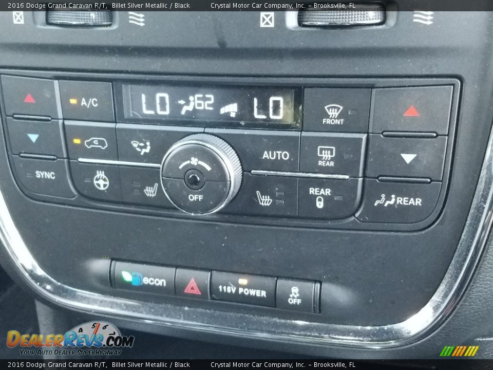 2016 Dodge Grand Caravan R/T Billet Silver Metallic / Black Photo #17