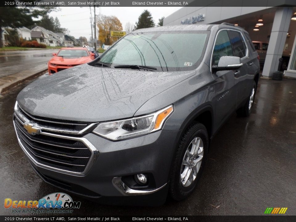 2019 Chevrolet Traverse LT AWD Satin Steel Metallic / Jet Black Photo #3