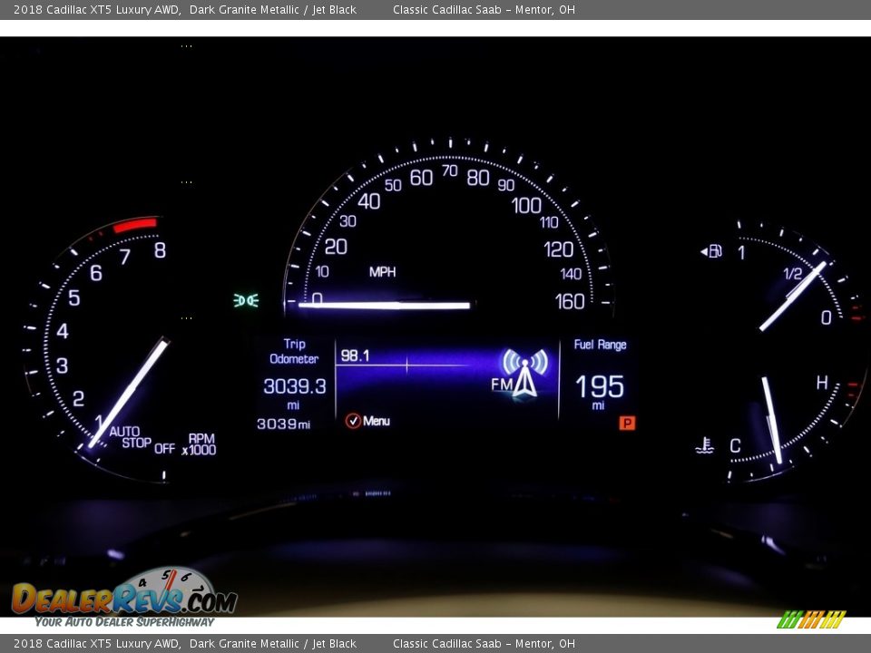 2018 Cadillac XT5 Luxury AWD Dark Granite Metallic / Jet Black Photo #9