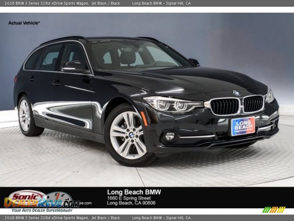 2018 BMW 3 Series 328d xDrive Sports Wagon Jet Black / Black Photo #1