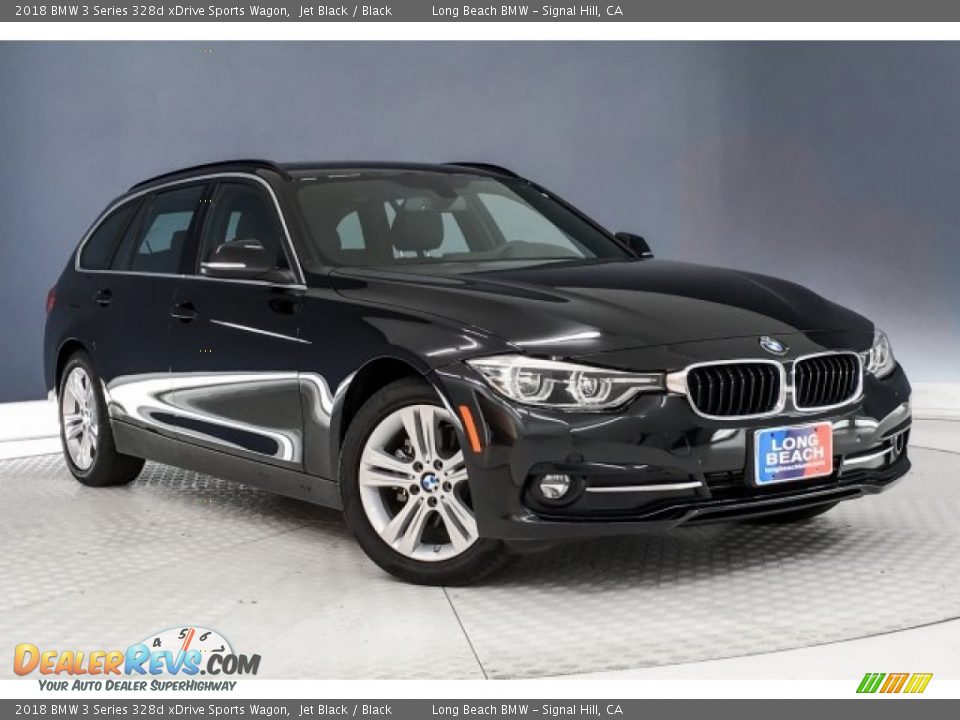 2018 BMW 3 Series 328d xDrive Sports Wagon Jet Black / Black Photo #14