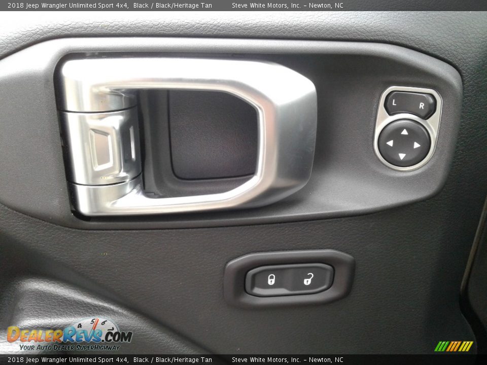 2018 Jeep Wrangler Unlimited Sport 4x4 Black / Black/Heritage Tan Photo #9