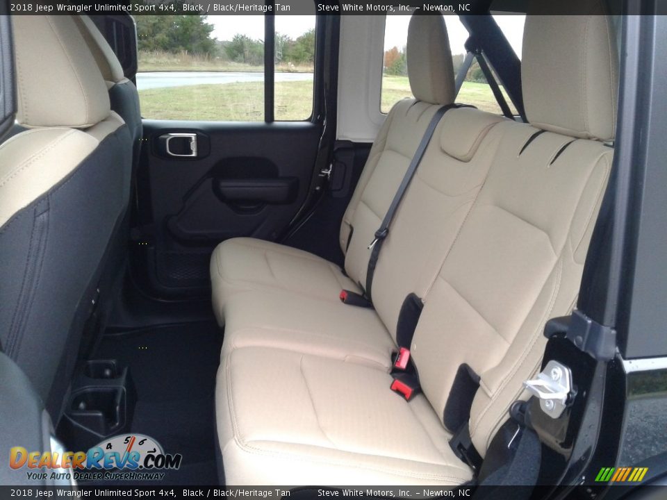 2018 Jeep Wrangler Unlimited Sport 4x4 Black / Black/Heritage Tan Photo #11