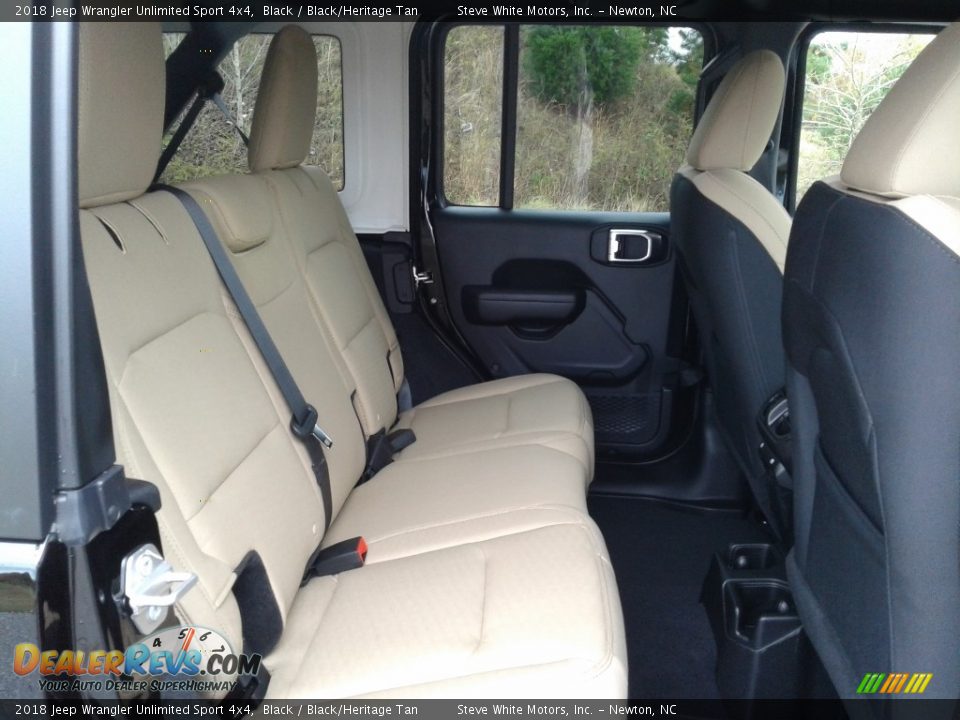 2018 Jeep Wrangler Unlimited Sport 4x4 Black / Black/Heritage Tan Photo #13
