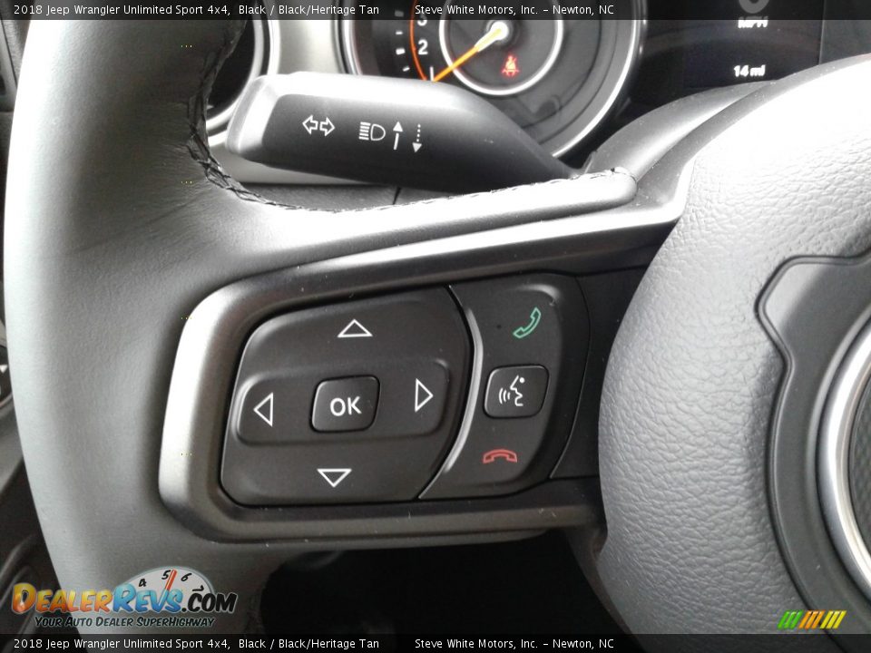 2018 Jeep Wrangler Unlimited Sport 4x4 Black / Black/Heritage Tan Photo #16