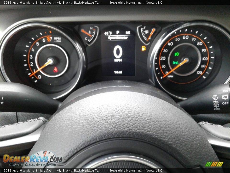 2018 Jeep Wrangler Unlimited Sport 4x4 Black / Black/Heritage Tan Photo #18