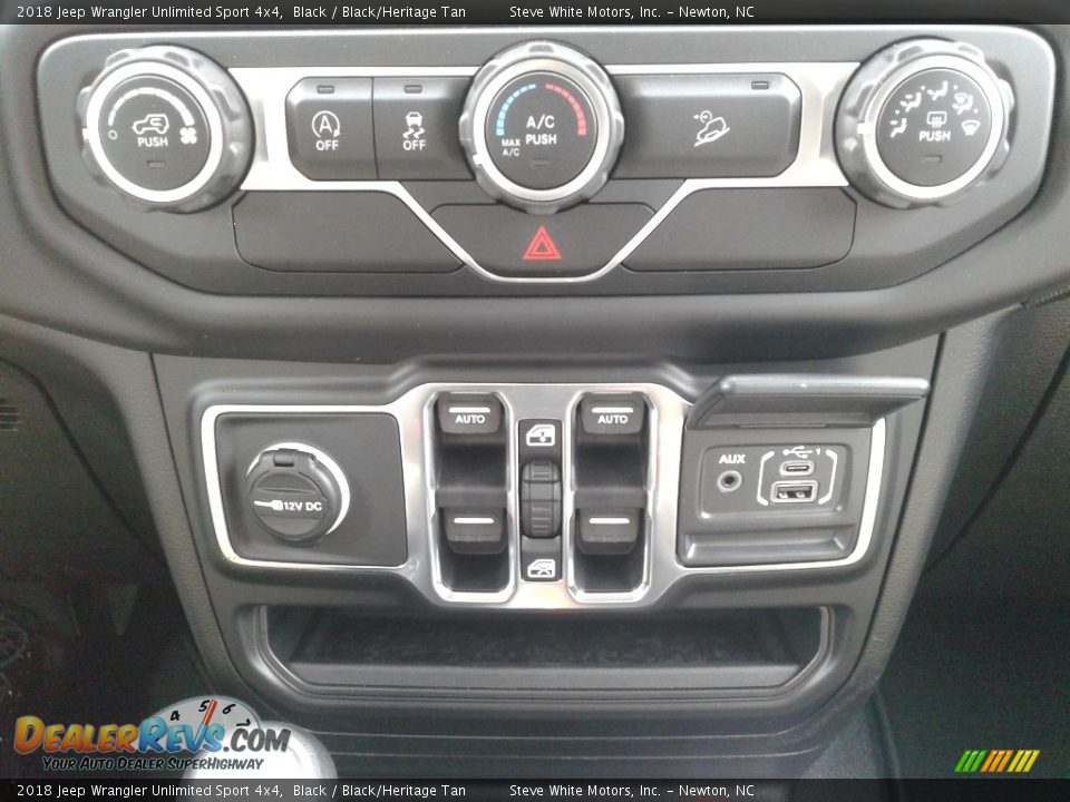 2018 Jeep Wrangler Unlimited Sport 4x4 Black / Black/Heritage Tan Photo #22
