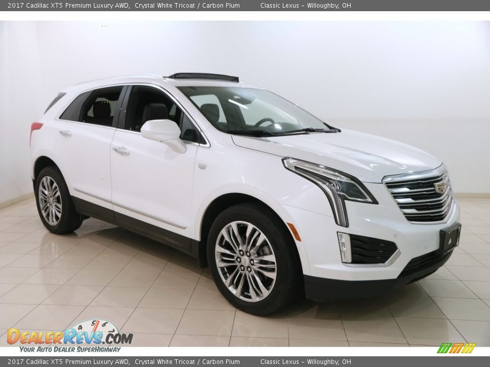 2017 Cadillac XT5 Premium Luxury AWD Crystal White Tricoat / Carbon Plum Photo #1