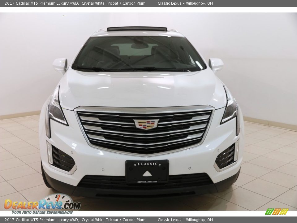 2017 Cadillac XT5 Premium Luxury AWD Crystal White Tricoat / Carbon Plum Photo #2