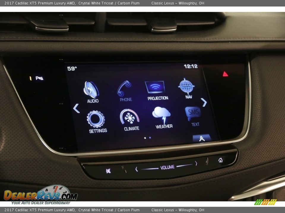 2017 Cadillac XT5 Premium Luxury AWD Crystal White Tricoat / Carbon Plum Photo #12