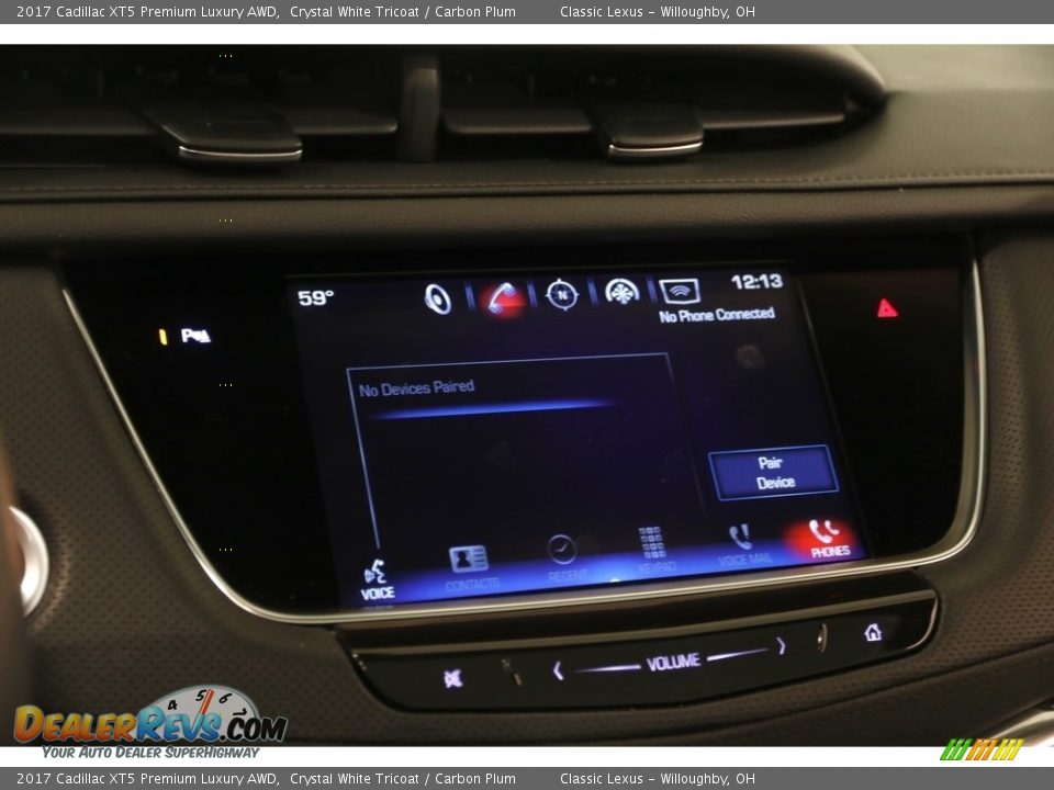 2017 Cadillac XT5 Premium Luxury AWD Crystal White Tricoat / Carbon Plum Photo #14