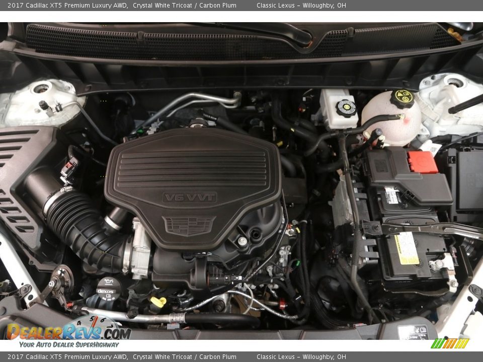 2017 Cadillac XT5 Premium Luxury AWD Crystal White Tricoat / Carbon Plum Photo #27