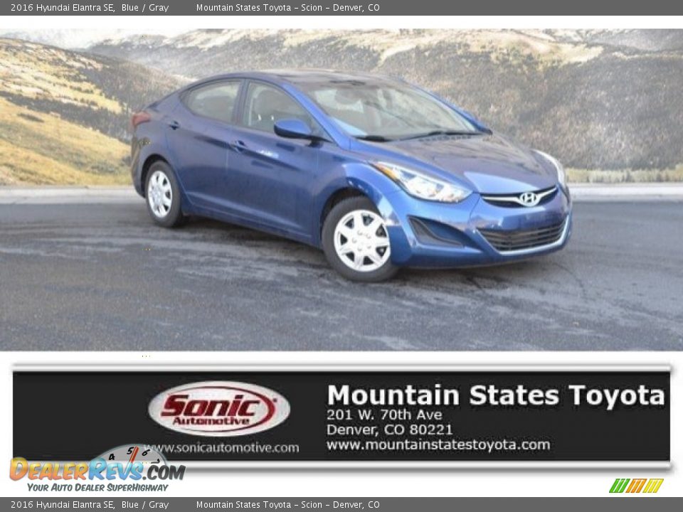 2016 Hyundai Elantra SE Blue / Gray Photo #1