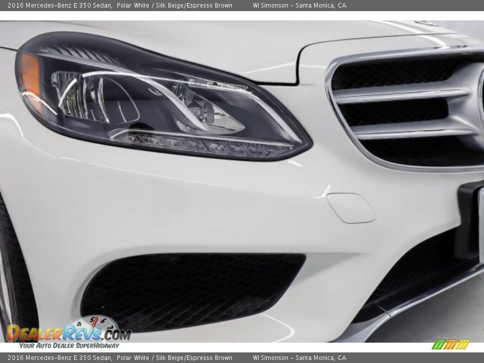 2016 Mercedes-Benz E 350 Sedan Polar White / Silk Beige/Espresso Brown Photo #3