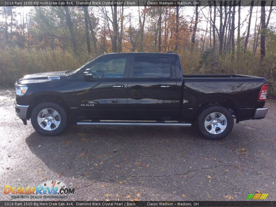 2019 Ram 1500 Big Horn Crew Cab 4x4 Diamond Black Crystal Pearl / Black Photo #3