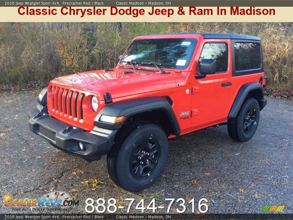 2018 Jeep Wrangler Sport 4x4 Firecracker Red / Black Photo #1